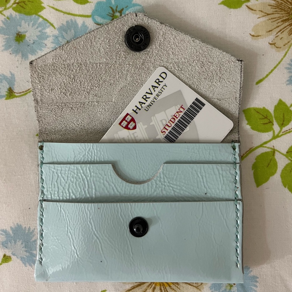 Handmade Light Blue Wallet Card Holder